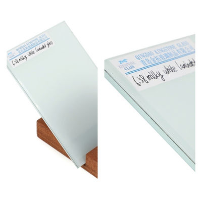 6.38mm A Grade Milky White Laminated Glass ปรับแต่งให้เหมาะกับอาคาร / เฟอร์นิเจอร์