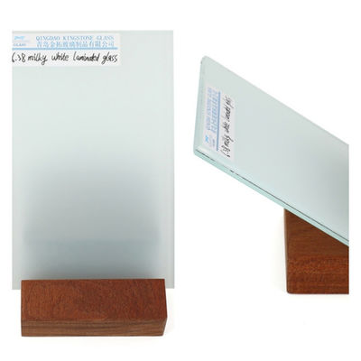 สีขาวนม ความปลอดภัย กระจก laminated การป้องกัน UV CE AS/NZS 2208 รับรอง